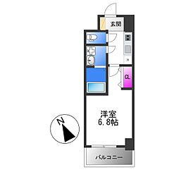 S-RESIDENCE堺浜寺broad 5階1Kの間取り