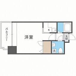 エステート・モア警固 1Kの間取図画像