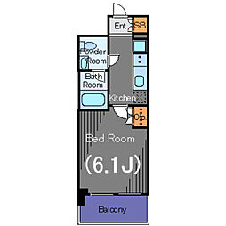 プレール・ドゥーク南品川 7階1Kの間取り