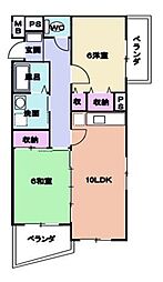 エムティエス・古川 2LDKの間取図画像