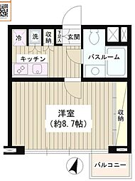 JOYCE広尾 3階1Kの間取り