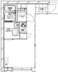 JR埼京線 板橋駅 徒歩10分の賃貸マンション 2階ワンルームの間取り
