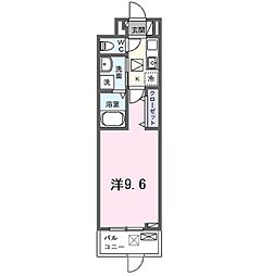 フリージア 3階1Kの間取り