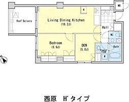 KDXレジデンス西原 2LDKの間取図画像