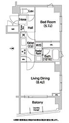 コンフォリア押上 11階1LDKの間取り