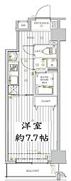 レガリス門前仲町 1Kの間取図画像
