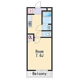 南海線 和歌山市駅 徒歩20分の賃貸アパート 2階1Kの間取り