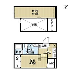 Infinity ワンルームの間取図画像