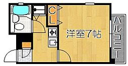 ロイヤルコンフォート寺塚 1Kの間取図画像