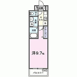 ウィンロードII 1Kの間取図画像
