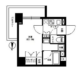 都営浅草線 馬込駅 徒歩10分の賃貸マンション 4階1Kの間取り