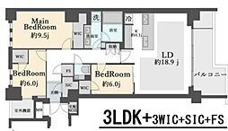 ザ・パークハウス代々木大山レジデンス 3LDKの間取図画像