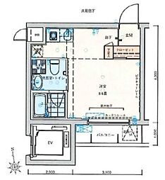 ヴァージュアル横浜あざみ野 ワンルームの間取図画像