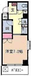 グランデュール峯崎2 ワンルームの間取図画像