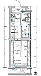 LUMEED赤羽NORTH 2階1SKの間取り