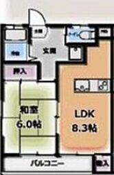 メゾン秀榮前原 1LDKの間取図画像