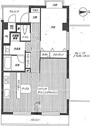 ライオンズマンション元住吉第2 1LDKの間取図画像