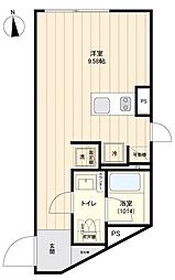 レクス武蔵小山 ワンルームの間取図画像