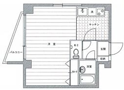 モア南品川 2階ワンルームの間取り