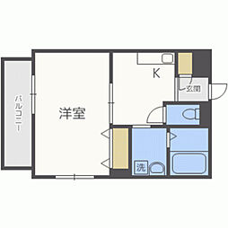アンプールベトンパークメゾン 1Kの間取図画像