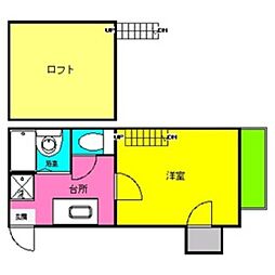 ウィンセレス大濠 1Kの間取図画像