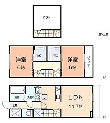グランルーチェ 2階1SLDKの間取り