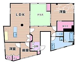 徳原マンション 3階2SLDKの間取り