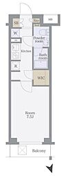 AZEST亀戸2 1Kの間取図画像