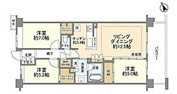 ブランズシティ本郷台フィールドテラス 3階3LDKの間取り
