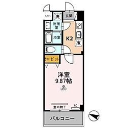 アエル新所沢 1Kの間取図画像