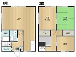 穂谷野コーポ 1階3SLDKの間取り
