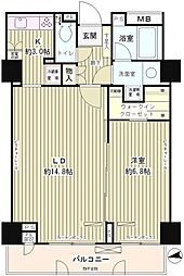 パーク・アヴェニュー神南 1LDKの間取図画像