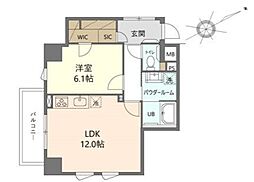 JR京浜東北・根岸線 大井町駅 徒歩10分の賃貸マンション 5階1LDKの間取り