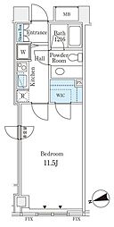 アクロスシティ中野坂上ハイツ 21階1Kの間取り