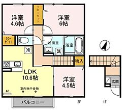 プレミアムリコス壱番館 3LDKの間取図画像