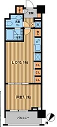 プライムアーバン日本橋横山町 1LDKの間取図画像