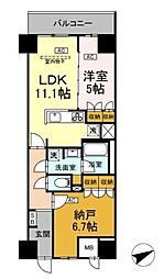 サンジョイアゼロ 6階1SLDKの間取り