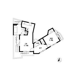 Ｗｉｎ駒場 501 5階1LDKの間取り