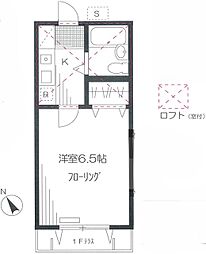 ファームヒル 1Kの間取図画像