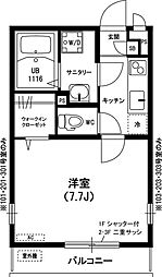 リブリ・宮 1Kの間取図画像