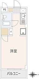 ル・ヴァンドベール福井 1Kの間取図画像