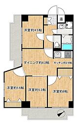都営浅草線 泉岳寺駅 徒歩10分の賃貸マンション 6階4DKの間取り