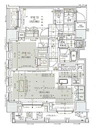 アトラス麻布十番 8階2LDKの間取り