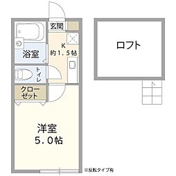 プルマス戸塚安行 1Kの間取図画像