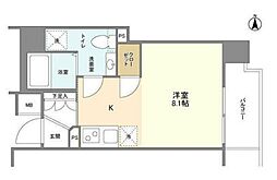 エクセリア九段 ワンルームの間取図画像