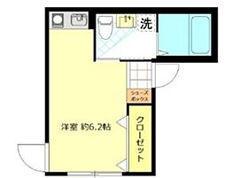 京成押上線 四ツ木駅 徒歩9分の賃貸アパート 3階ワンルームの間取り