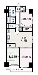 ラ・ヴィール三原 3LDKの間取図画像