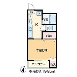 永和第10ビル 1Kの間取図画像