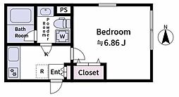 aLATO Oyama 3階1Kの間取り