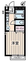 七番館 ワンルームの間取図画像